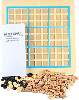 Andux Sudoku Board Toy 2-in-1 Wooden Chess Puzzle Game SD-05 Sudoku & Gomoku