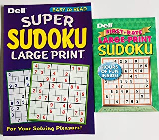 Set of 2 Large Print Sudoku Puzzles from Dell Penny Press