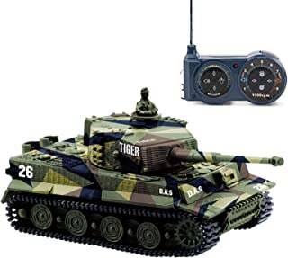 Cheerwing 1:72 German Tiger I Panzer Tank Remote Control Mini RC Tank with Rotating Turret and Sound
