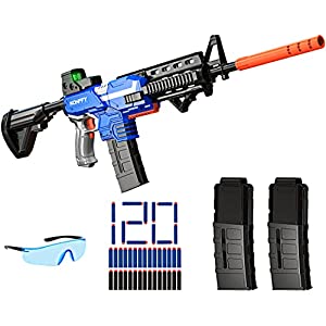 Pistolet à jouets électrique pour pistolet Nerf Gun Sniper, 3 mode  automatique Toy Foam Blaster avec scope, 2 magazines 100 fléchettes, fusil  de sniper électrique pour enfants à partir de 6 7 8 9 10 ans :  : Jouets
