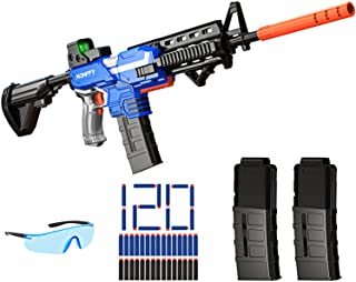 Toy Gun for Nerf Guns Automatic Sniper Rifle, 3 Modes Burst Electric Toy Foam Blaster with 120 Bullets, 2 Magazines, Motorized Toys for 8-12 Year Old Boys, Birthday Xmas Gifts for Kids Age 8+
