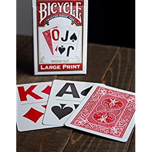 Bicycle Large Print Playing Cards (Color May Vary)