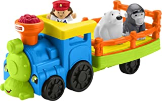 Fisher-Price Little People Zoo Train Toy with Music and Sounds for Toddlers, 1 Conductor and 2 Animal Toy Figures, Choo-Choo Zoo Train​