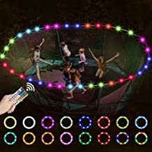 LED Trampoline Lights 32.8ft 120 Led, Remote Control Trampoline Rim LED Light 16 Color Changing 8 Modes, Waterproof Led Wire Light Trampoline Accessories, Bright to Play at Night Outdoors