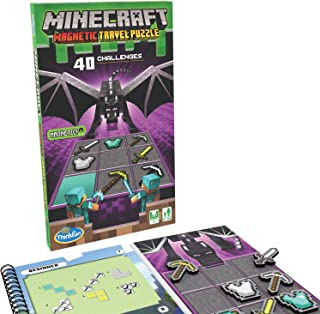 ThinkFun Minecraft Magnetic Travel Puzzle Logic Game & STEM Toy For Kids Ages 8 & Up