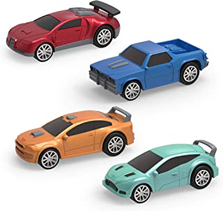 Driven by Battat – Turbocharge Pullback Vehicles – Toy Set with 4 Cars – Race Car Toys and Playsets for Kids Aged 3 and Up