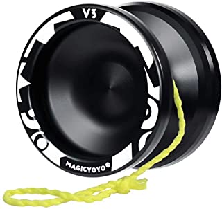 MAGICYOYO Professional Responsive Yoyo V3, Aluminum Yo Yo for Kids Beginner, Replacement Unresponsive Ball Bearing for Advanced Yoyo Players + Removal Bearing Tool + Bag + 5 Yoyo Strings