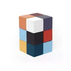 Kikkerland Elasti Cube 3D Wooden Puzzle Fidget Kids Child Game Educational Toy