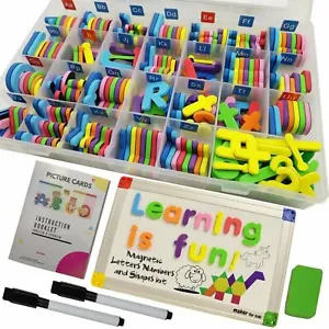 MAKEKFORKIDS 291PCS MAGNETIC LETTERS NUMBERS AND SHAPES