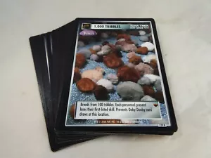 STAR TREK CCG THE TROUBLE WITH TRIBBLES COMPLETE SET OF 21 RARE CARDS