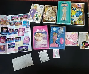Vintage 1982 & 1990 Barbie Colorforms and 1975 Magic Mary Paper Dolls