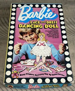 Vintage 1975 Barbie Doll Colorforms Lace And Dress-Up Dancing Doll Complete