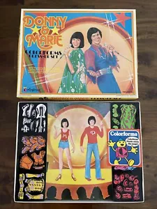 RARE DONNY & MARIE TV SHOW Colorforms 100% COMPLETE 1977 Play Set