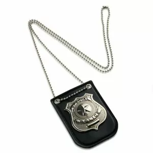 Dress up America Pretend Play Police Badge With Chain and Belt Clip 938