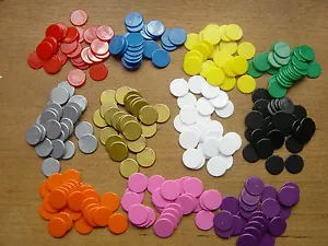 Counters, 20 mm diameter, Tiddlywinks / Board Games,Brand New, Various colours