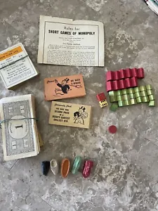 5 Rare Vintage Original Composite Monopoly Game Pieces 1930s & Other Parts