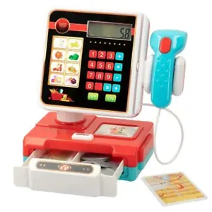 Cash Register Toy Kids Simulation Sounds Pretend Play Shopping Till Scanner Cash