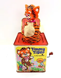 Vintage 1968 TIMMY TIGER Mattel Jack In the Box Music Box ~ Works