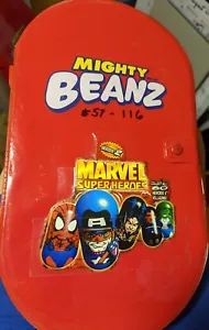 Mighty Beanz Marvel Super Heroes Series Two #57-116 including Carrying Case