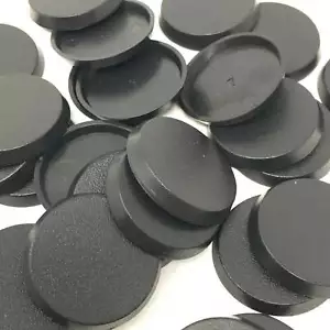 32mm Round Plastic Bases for Warhammer 40k, AoS Miniatures (Choose Quantity)