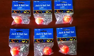 5 Sets of Metal Jacks and Ball - Classic Game - Birthday Party Give-A-Way Kid