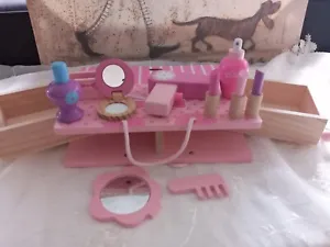 Wooden  Pink  Make-Up Set - Wooden Toys - Kids Pretend Role Play Jupiter