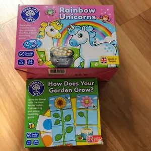 Orchard Toys Rainbow Unicorns And How Does Your Garden Grow Games 3-7 Yrs