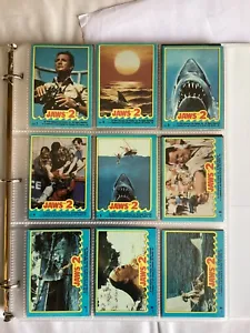 Jaws 2 and jaws 3-d movie topp cards complete series