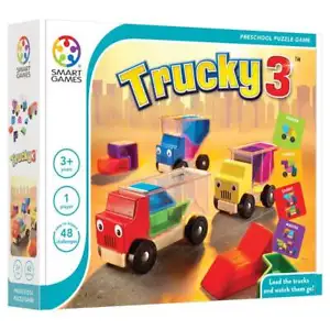 Smart Games Trucky 3 Preschool Puzzle Game - Stack the Trucks - 48 Challenges