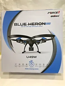 Force1 U49W Blue Heron Wi-Fi FPV Drone w/ Camera Live Video Altitude Hold 15min.