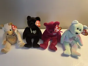 Ty Beanie Babies Bears lot of 4 bears: Valentina,Corn