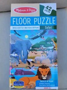 ??Melissa & Doug Educational 42 Pc Floor Safari Puzzle, Problem Solving