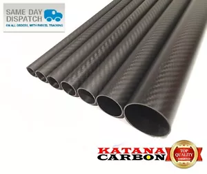 Matt 1 x OD 22mm x ID 20mm x 1500mm (1.5 m) 3k Carbon Fiber Tube (Roll Wrapped)