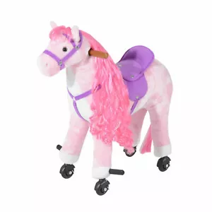 Homcom Plush Ride on Walking Horse Toy