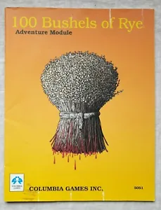 100 Bushels of Rye Harn Adventure Module 5051 Columbia Games (1988) RARE