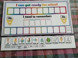 I can get ready for school routine chart girl starting school organisation chart