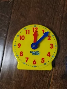 New Kids HAND2MIND Yellow Learning Geared Clock Size 4"