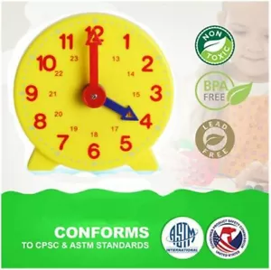 Montessori Student Kids Pre School Learning Clock Time Teaching Tool 12 24 Hour