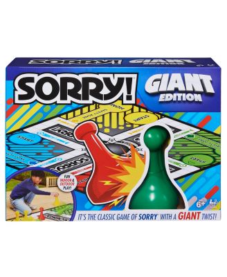 Sorry Giant Edition Family Board Game For Indoor Outdoor Game