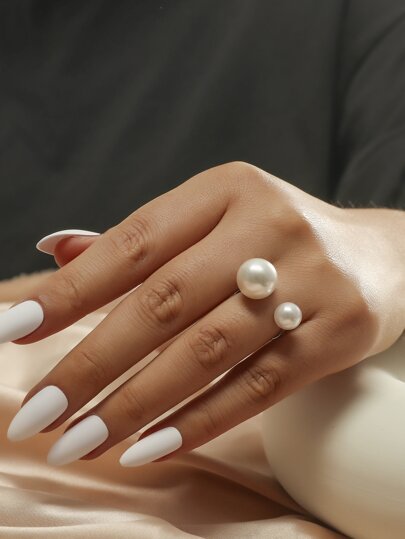 Faux Pearl Decor Ring
