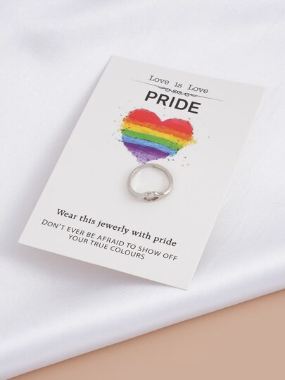 LGBT Heart Decor Ring