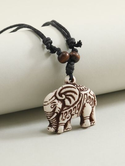Men Elephant Pendant Necklace