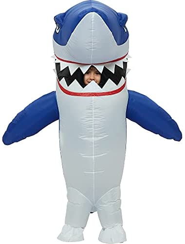 One Casa Inflatable Costume Full Body Shark Air Blow up Funny Party ...